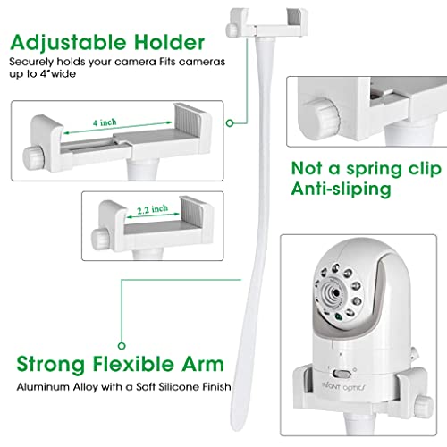 ZORBES® Baby Monitor Stand Camera Flexible Fits Infant Optics DXR 8 DXR-8 Pro Other Monitors can be Fixed to Crib Frame or Furniture Stand only 2PCS ZORBES® Baby Monitor Stand Camera Flexible Fits Infant Optics DXR 8 DXR-8 Pro Other Monitors can be Fixed to Crib Frame or Furniture Stand only 2PCS